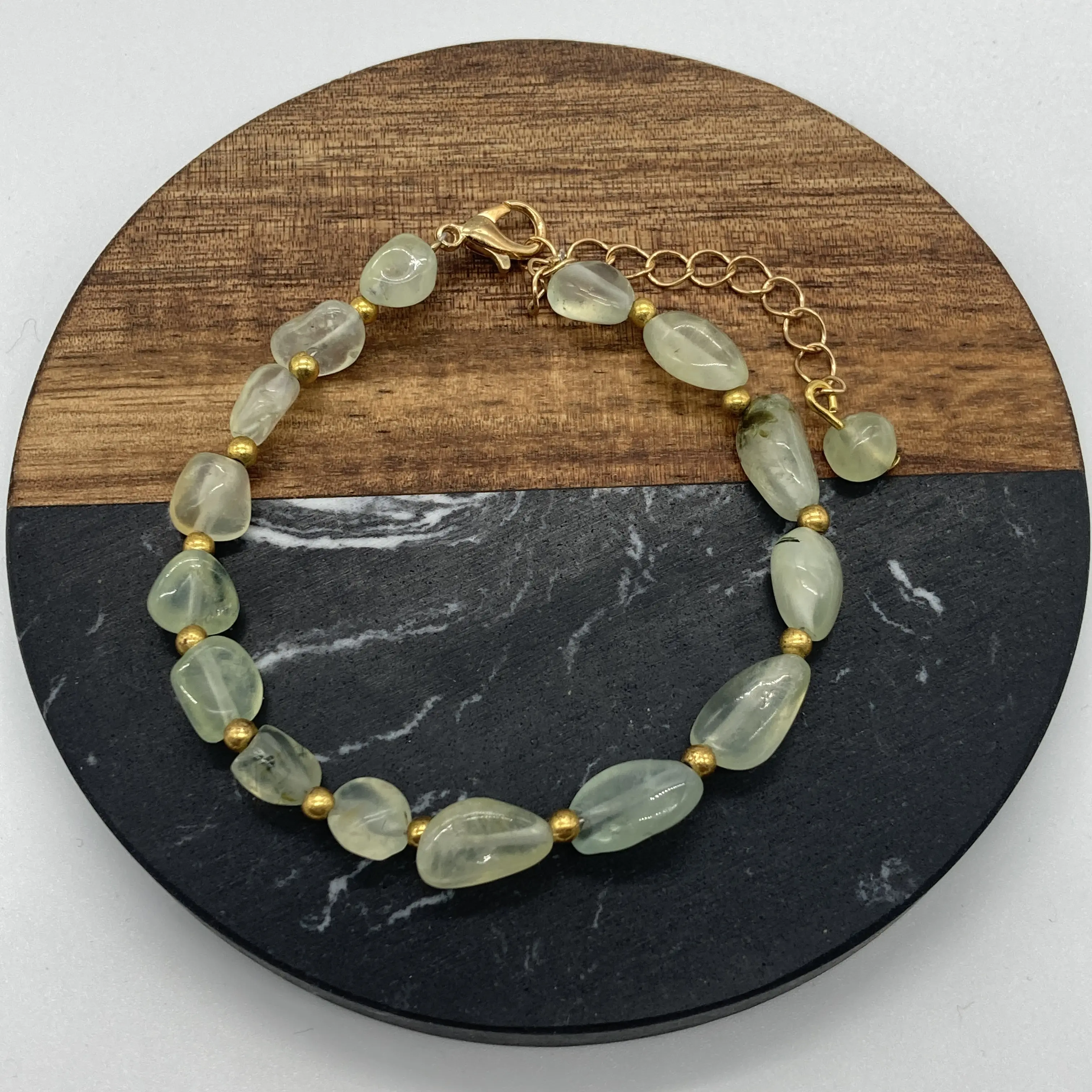 【金運を掴む】プレナイトの財運ブレスレット